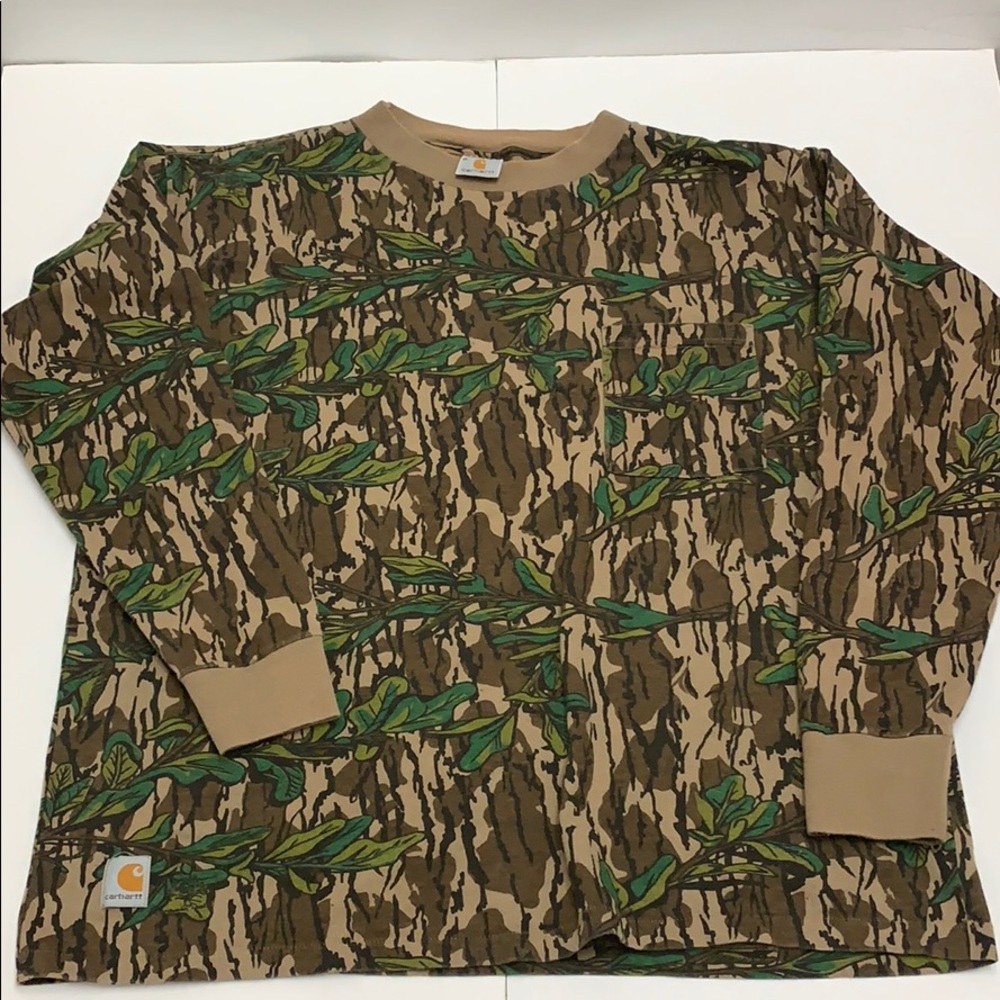 Rare Carhartt Camo print long sleeve shirt XL